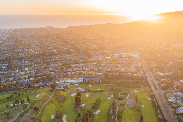 aerial view of orange county