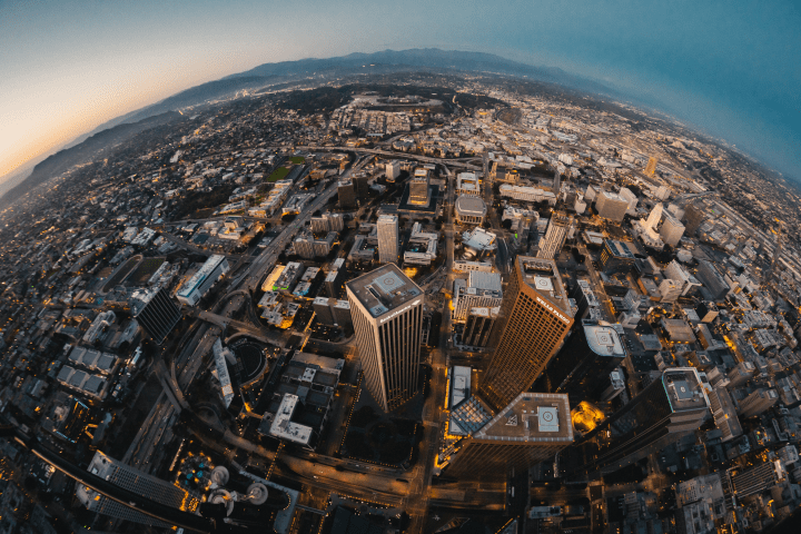 aerial view of los angeles